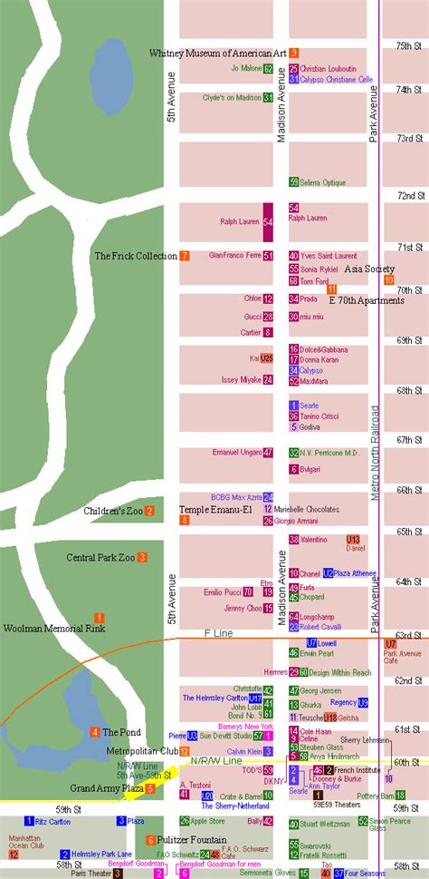 chanel madison avenue new york|madison avenue shopping map.